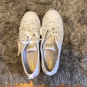 Triple Up Leather - white platform sneakers